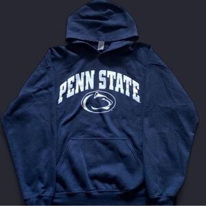 large navy blue gildan penn state hoodie, barely used